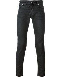 Мужские черные зауженные джинсы от Versus