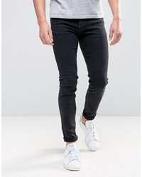 Мужские черные зауженные джинсы от Weekday