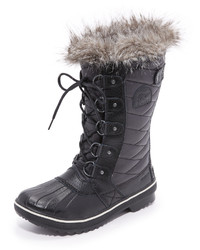 Женские черные зимние ботинки из плотной ткани от Sorel