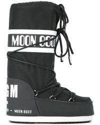 Женские черные зимние ботинки с принтом от MSGM