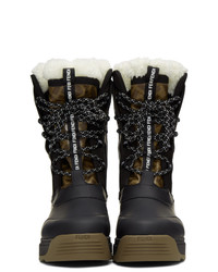 Женские черные зимние ботинки от Fendi