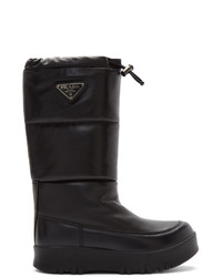 Женские черные зимние ботинки от Prada