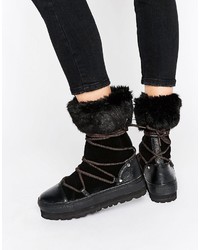 Женские черные зимние ботинки от Sixty Seven