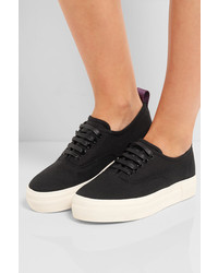 Женские черные кеды из плотной ткани от Eytys