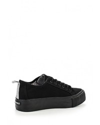 Женские черные кеды из плотной ткани от SPRINGFIELD