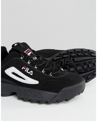 Женские черные кеды от Fila