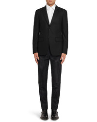 Мужские черные классические брюки в вертикальную полоску от Givenchy
