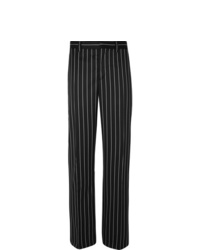 Мужские черные классические брюки в вертикальную полоску от Burberry