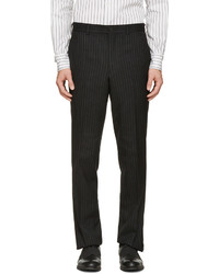 Мужские черные классические брюки в вертикальную полоску от Comme des Garcons