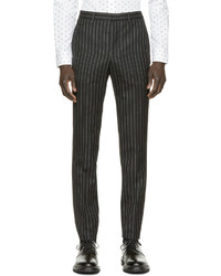 Мужские черные классические брюки в вертикальную полоску от Givenchy
