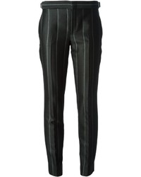 Женские черные классические брюки в вертикальную полоску от Gucci