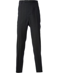 Мужские черные классические брюки в вертикальную полоску от Kris Van Assche