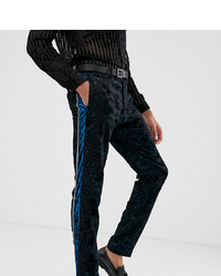 Мужские черные классические брюки с принтом от ASOS Edition