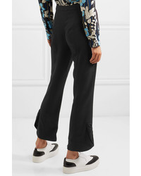 Женские черные классические брюки с рюшами от Prada