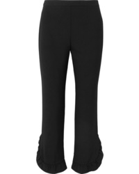 Женские черные классические брюки с рюшами от Prada