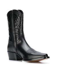 Мужские черные ковбойские сапоги от DSQUARED2