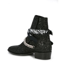 Мужские черные ковбойские сапоги от Amiri