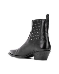 Мужские черные ковбойские сапоги от Saint Laurent