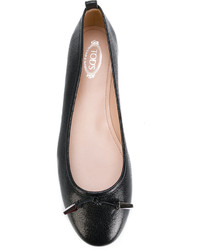 Черные кожаные балетки от Tod's