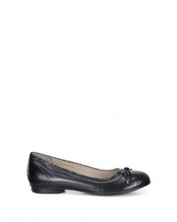 Черные кожаные балетки от Ecco