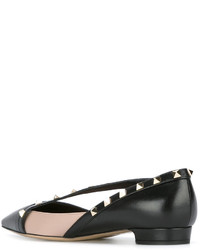 Черные кожаные балетки от Valentino