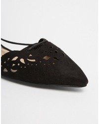 Черные кожаные балетки от Aldo