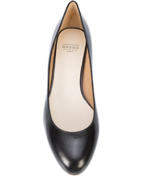 Черные кожаные балетки от Francesco Russo