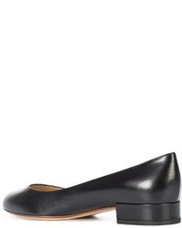 Черные кожаные балетки от Francesco Russo