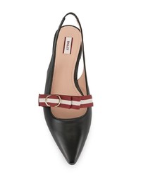 Черные кожаные балетки от Bally