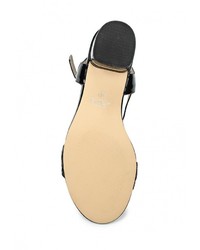 Черные кожаные босоножки на каблуке от Betsy