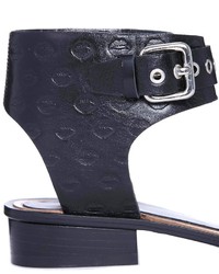 Черные кожаные босоножки на каблуке от Markus Lupfer