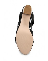 Черные кожаные босоножки на каблуке от Dorothy Perkins