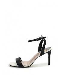 Черные кожаные босоножки на каблуке от Dorothy Perkins