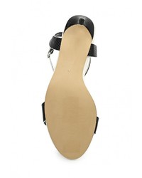 Черные кожаные босоножки на каблуке от Dorothy Perkins