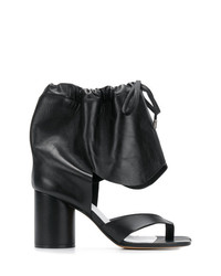 Черные кожаные босоножки на каблуке от Maison Margiela