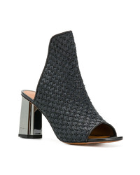 Черные кожаные босоножки на каблуке от Clergerie