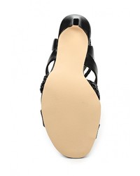 Черные кожаные босоножки на каблуке от River Island