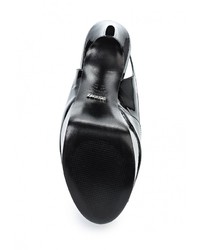 Черные кожаные босоножки на каблуке от Schutz