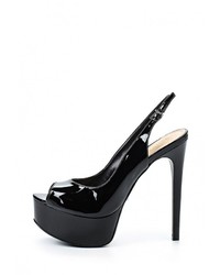 Черные кожаные босоножки на каблуке от Schutz