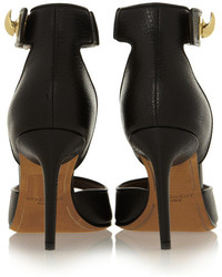 Черные кожаные босоножки на каблуке от Givenchy