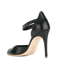 Черные кожаные босоножки на каблуке от Rupert Sanderson