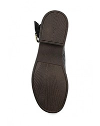 Черные кожаные босоножки на каблуке от Vagabond