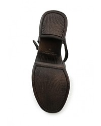 Черные кожаные босоножки на каблуке от Vagabond