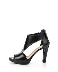Черные кожаные босоножки на каблуке от Versace 19.69