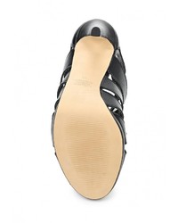 Черные кожаные босоножки на каблуке от Versace 19.69