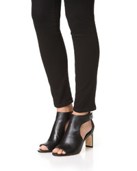 Женские черные кожаные босоножки с вырезом от Matt Bernson