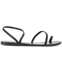 Женские черные кожаные босоножки от Ancient Greek Sandals