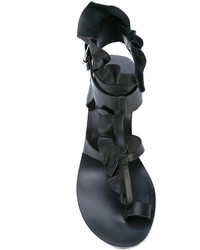 Женские черные кожаные босоножки от Isabel Marant