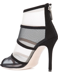 Женские черные кожаные босоножки от Aperlaï