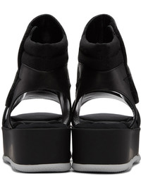 Женские черные кожаные босоножки от Marni